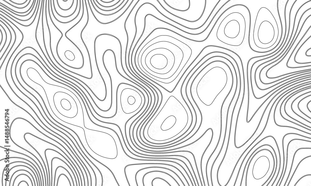 Fototapeta premium Abstract wavy lines wallpaper. Abstract wavy background. Wave background. Topographic map background. Topographic contour map background.