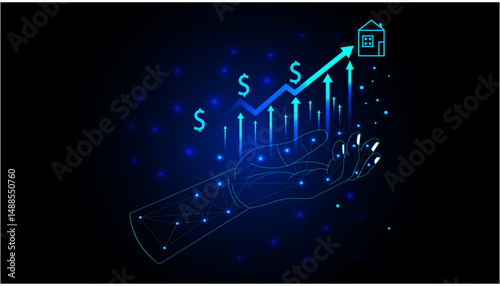 Real Estate Profit or illustration of profitable housing investment