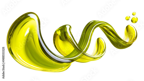 Obraz na płótnie Olive oil splash isolated on white w salonie