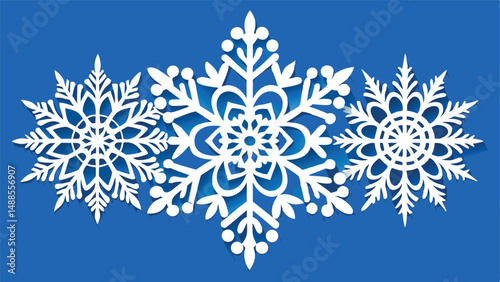 snowflake on white background