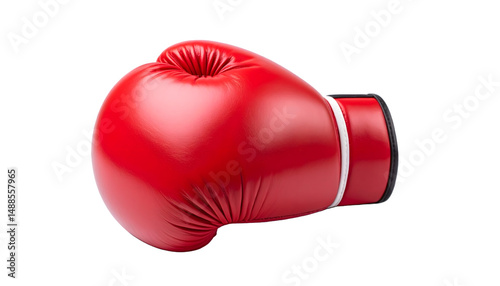 Red boxing glove isolated on transparent background
