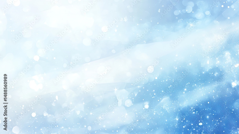 Fototapeta premium Soft, ethereal winter scene with sparkling light effects.