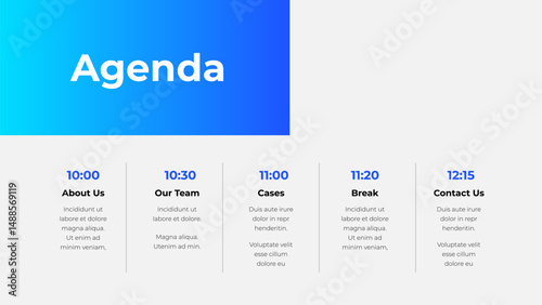 Professional Daily Schedule With Time Slots and Descriptions