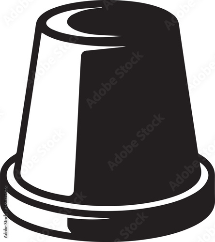 Sewing Tool Thimble Silhouette Vector | Precision Black Vector Art for Fashion Illustration