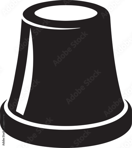 Sewing Tool Thimble Silhouette Vector | Precision Black Vector Art for Fashion Illustration