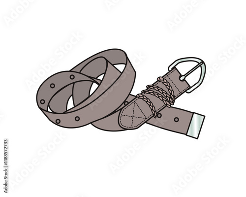 Dress belts mockup template vector design technical illustration.