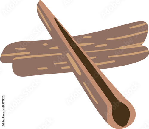 stylized Cinnamonm, Cinnamomum, spice and flavor