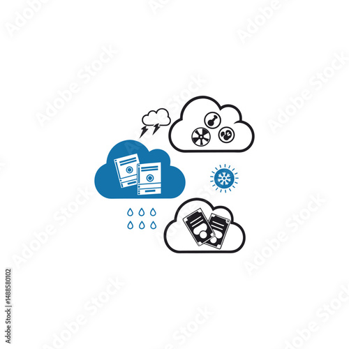 Cloud vector computing concept illustration design