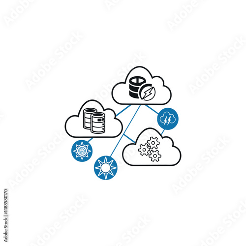 Cloud computing concept vector illustration