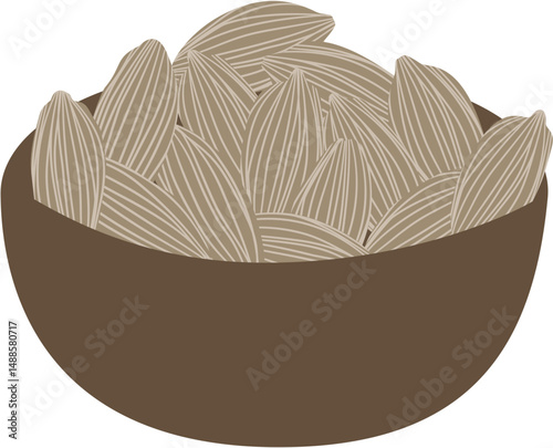 stylized cardamom, fruit and seed, spice and flavor