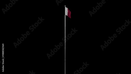 Qatar Flag Animation | 4K Seamless Loop