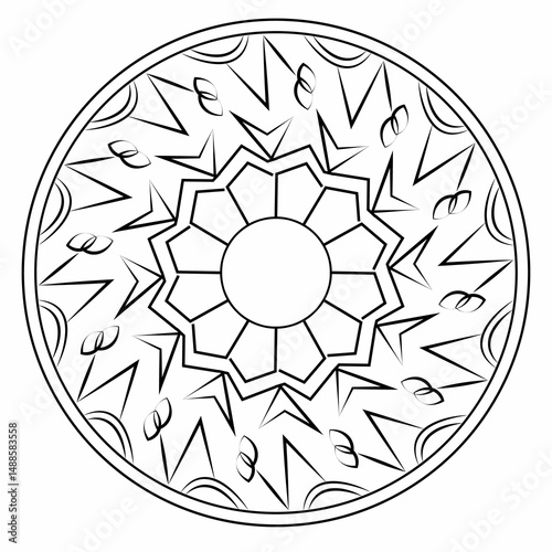 new design a mandala unique style black color 