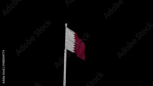 Waving Flag of Qatar | Seamless 4K Video