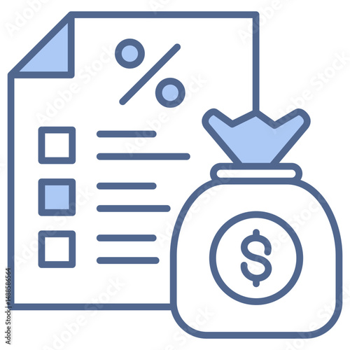 Taxation Blue Icon