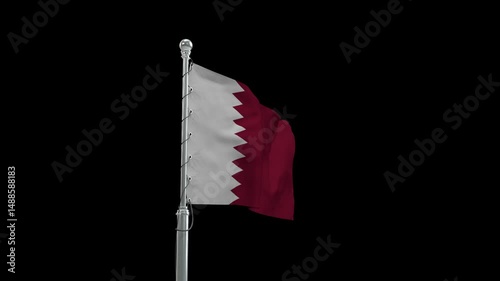 Qatar Flag Animation for National Day Projects