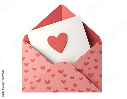  Mini love envelope inside a card