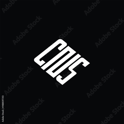 CNS letter logo design on black background.