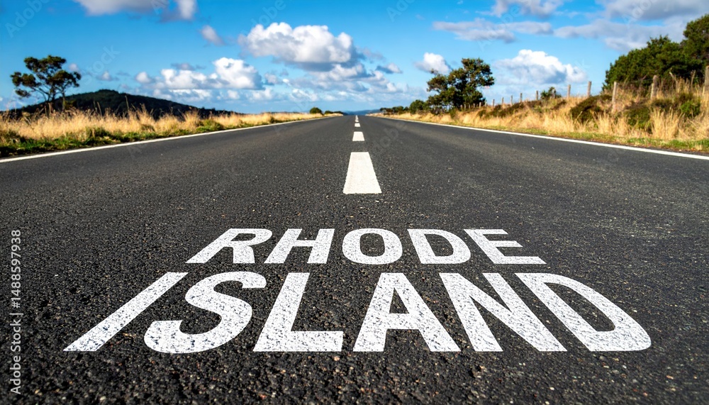 custom made wallpaper toronto digitalOpen road leading through scenic rhode island countryside under blue skies