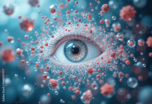Microbial World in Focus, Science Image, Abstract Background