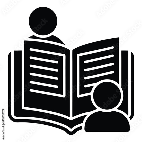 user manual icon on white background 