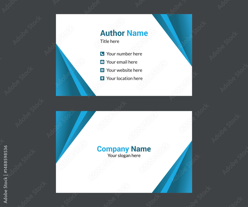 Naklejka premium Corporate business card design template