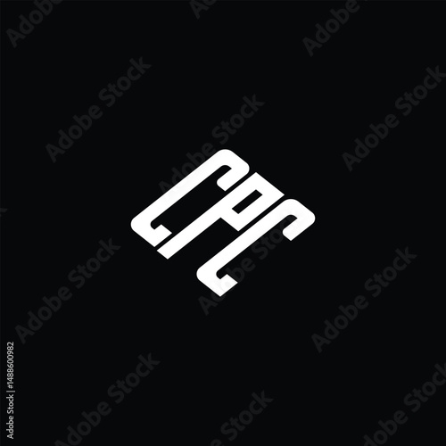 CPC letter logo design on black background.