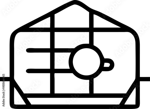 Hamster Cage Icon on a white background