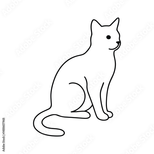 black cat vector illustration