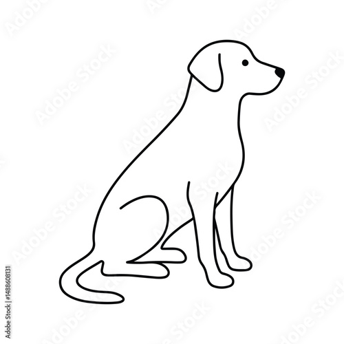 vector illustration of a dog