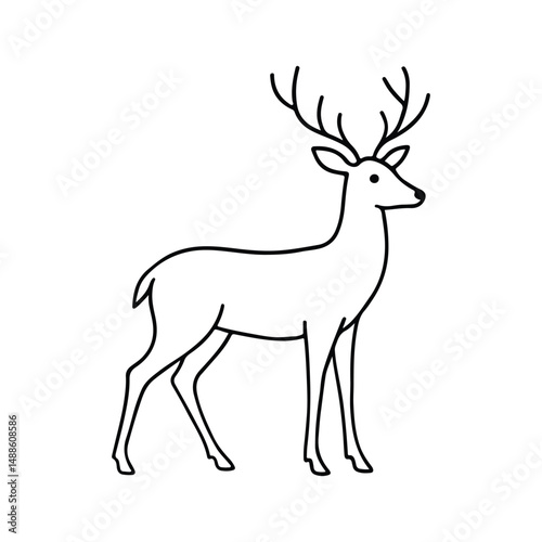 deer silhouette vector illustration