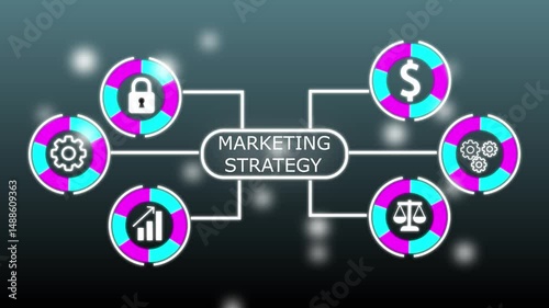 Technology, Internet and network concept animation. network text animation