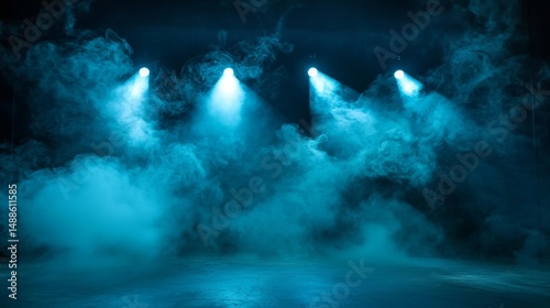 Ethereal Effects of Smoke on a Dark Stage