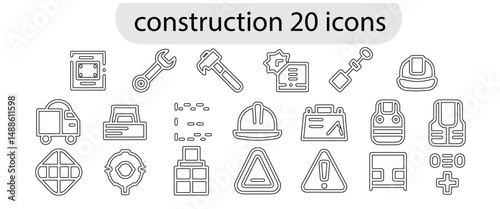 set of hand drawn icons