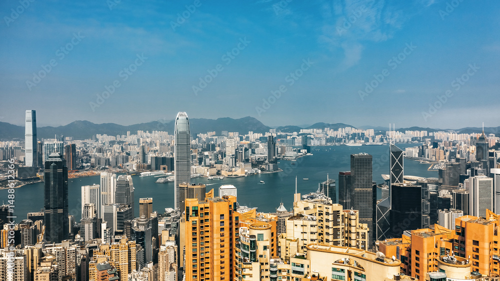 Fototapeta premium Urban skyline of Hong Kong