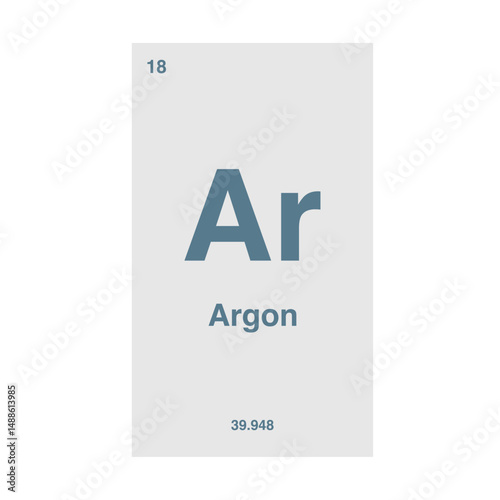 argon periodic vector isolated on transparent background