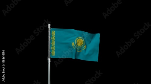4K Kazakhstan Flag Loop | National Symbol