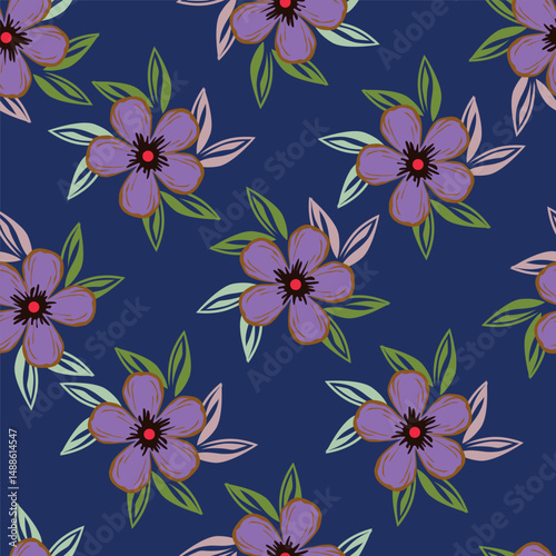 Floral pattern design, vector illustration background
