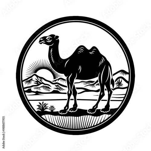 camel silhouette landscape 
