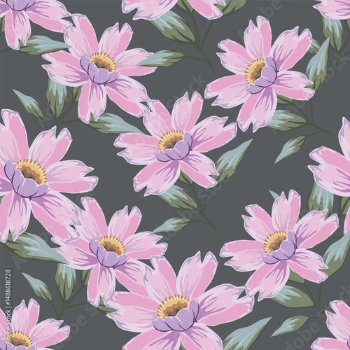 Floral pattern design, vector illustration background