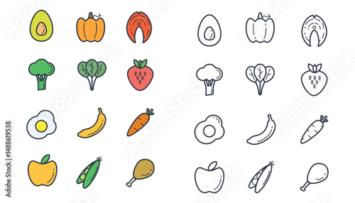 Collection of Hand-drawn Food Icons