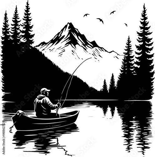 Epic Bass Fishing Catch – Jumping Largemouth Bass Artwork"