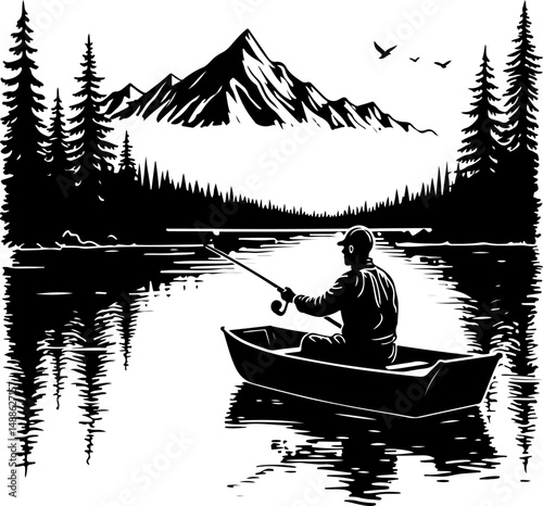 Epic Bass Fishing Catch – Jumping Largemouth Bass Artwork"