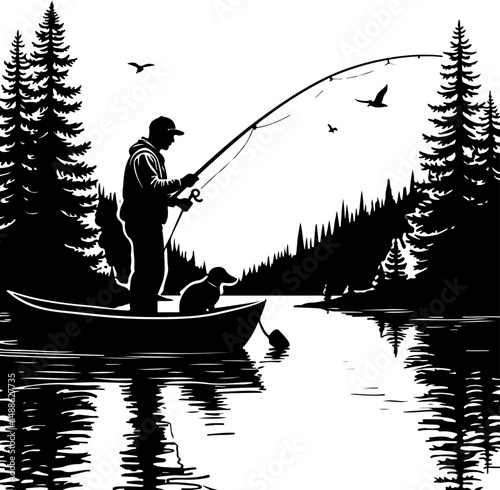 Epic Bass Fishing Catch – Jumping Largemouth Bass Artwork"