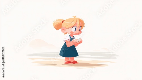 Girl with Eggs: Innocence and Wonder