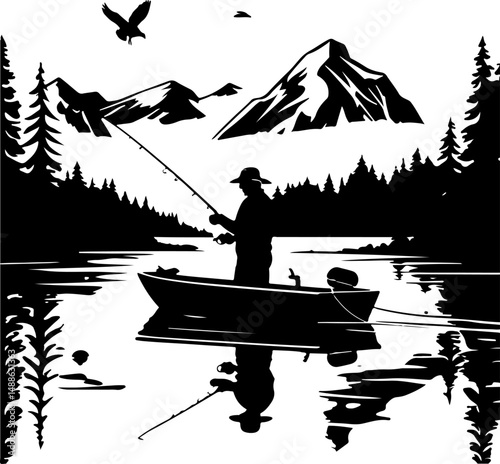 Epic Bass Fishing Catch – Jumping Largemouth Bass Artwork"
