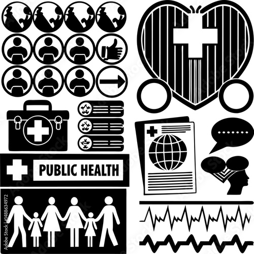 Healthcare and Medical Line Icons. Editable Stroke Vector Icons Collection.