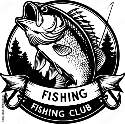 Epic Bass Fishing Catch – Jumping Largemouth Bass Artwork"