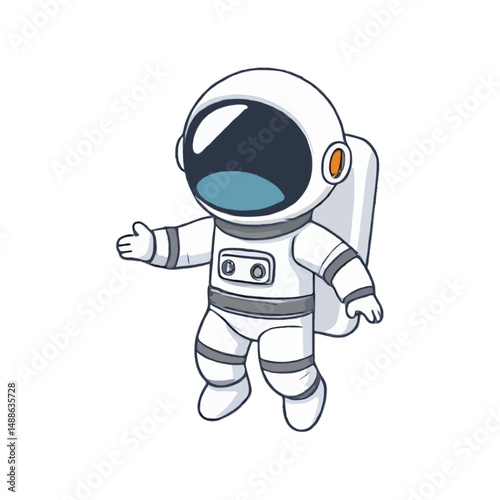 Animated Cartoon Space Astronaut Illustration