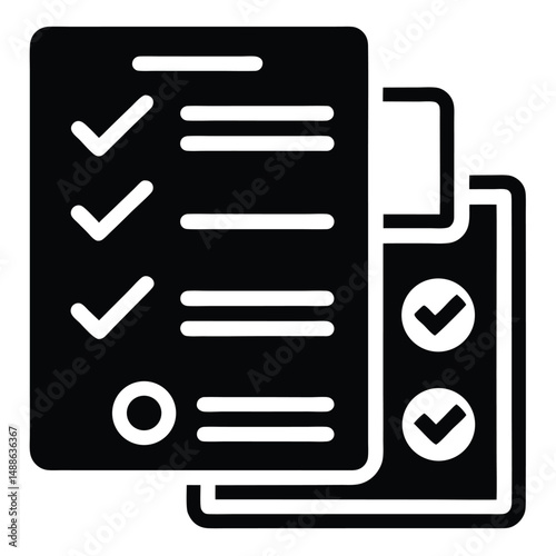 Online test icon on white background 