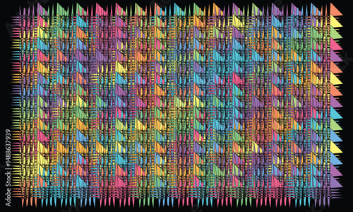 Abstract Colorful Geometric Shapes Design Aesthetically Pleasing Background Image